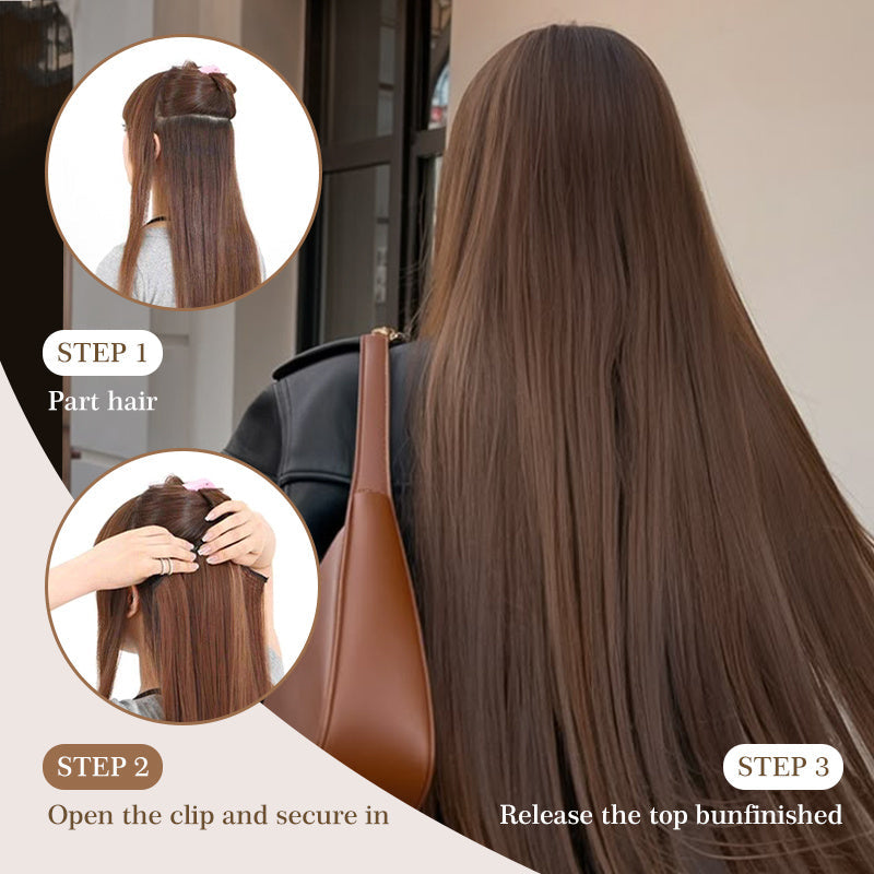 Straight Clip In Hair Extensions 24Inch Hair Extensions For Women 6Pcs