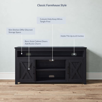 58 Inch TV Stand, Contemporary Entertainment Center for Tvs up to 65",
