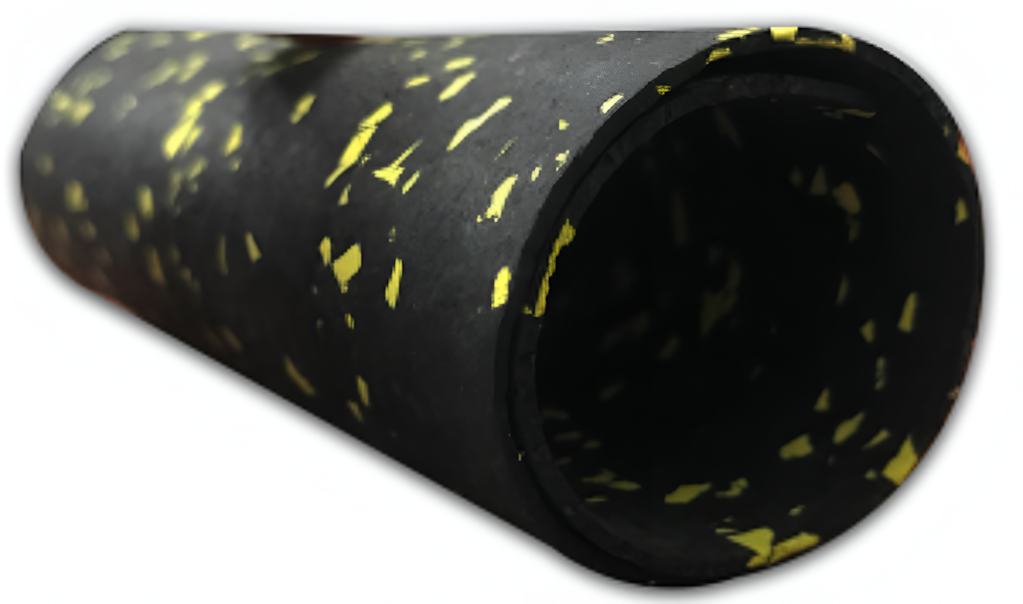 Gym Rubber Flooring Roll 3 MM Thik With Yellow Dots Size 10X1.25 Meter