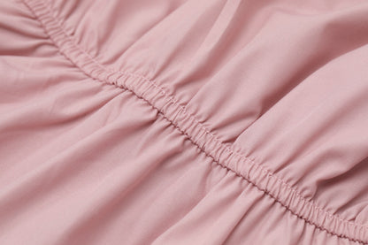 Solid Pure Casual Midi Ruffle Dresses Women,Spring ELF Vintage Lantern