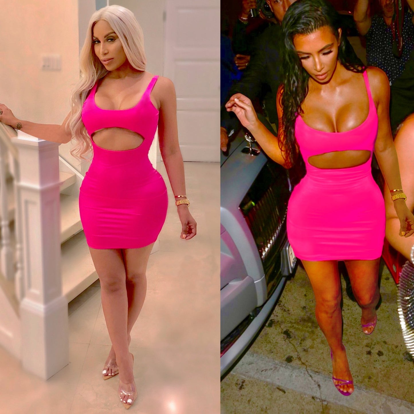 Women Sexy Bodycon Party Dresses Bandage Jumper 2018 Fashion Heart