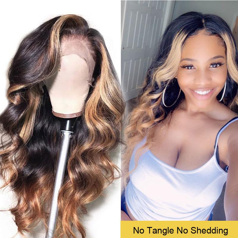 Ombre Blonde 13x4 Lace Front Human Hair Wigs 130% 150% Density Lace