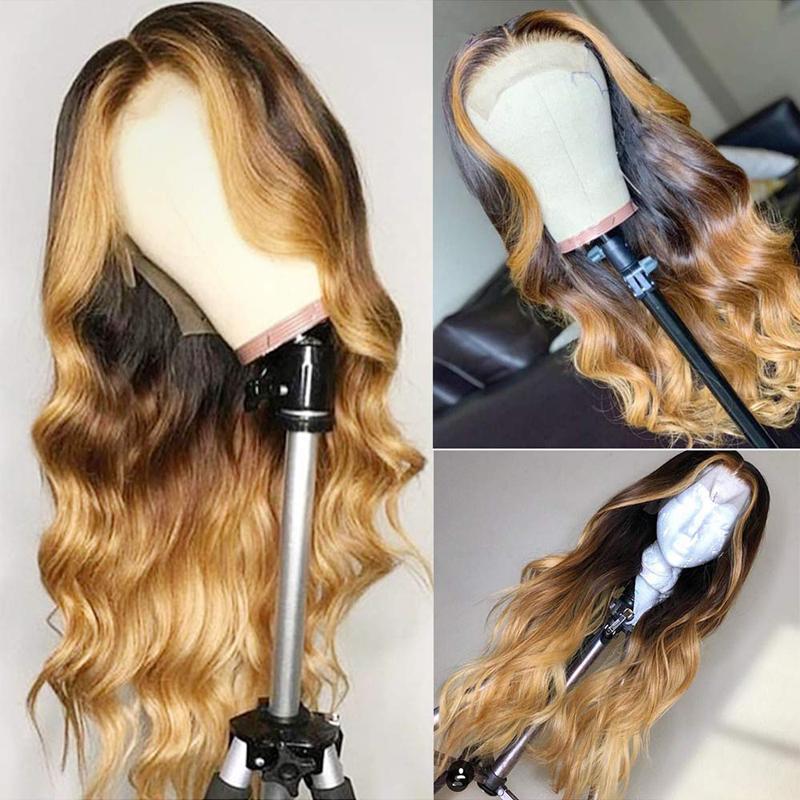 Ombre Blonde 13x4 Lace Front Human Hair Wigs 130% 150% Density Lace
