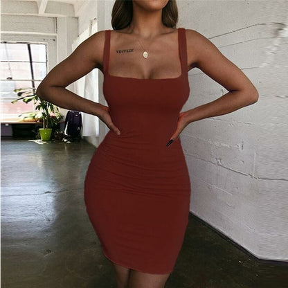 Off Shoulder Mini Bodycon Summer Dress Women Backless Club Party Sexy