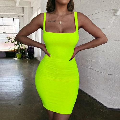Off Shoulder Mini Bodycon Summer Dress Women Backless Club Party Sexy