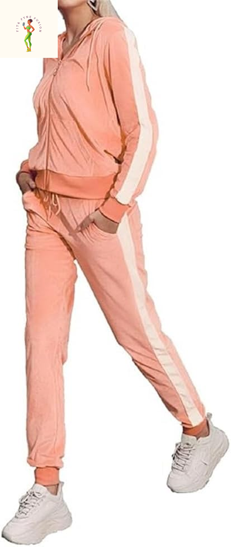 Gary Com 2 PCS Outfits Women'S Fleece Sherpa Lined Sweatsuits Long Sleeve Hoodie and Sweat Pants Winter Warm Tracksuit Set