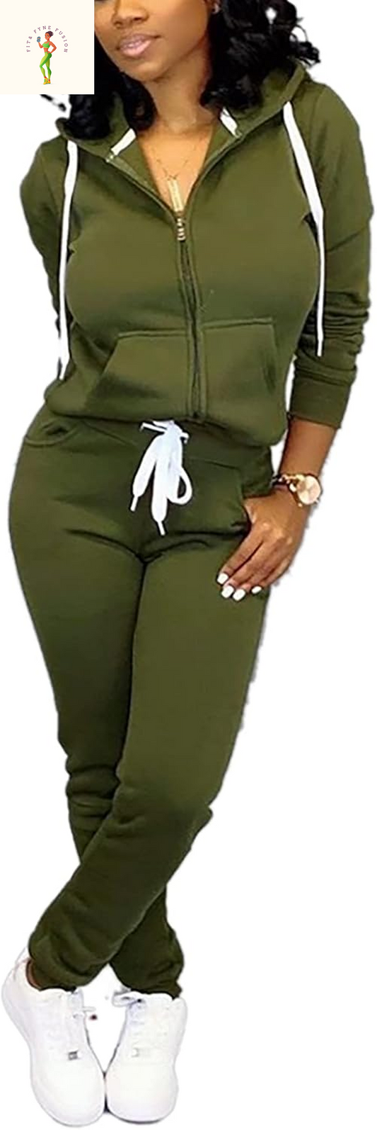 Fooullaide Sweatsuits for Women Set 2 Piece Outfit Long Sleeve Hoodies Jogging Suits Sweatpants Lounge Tracksuit with Pocket