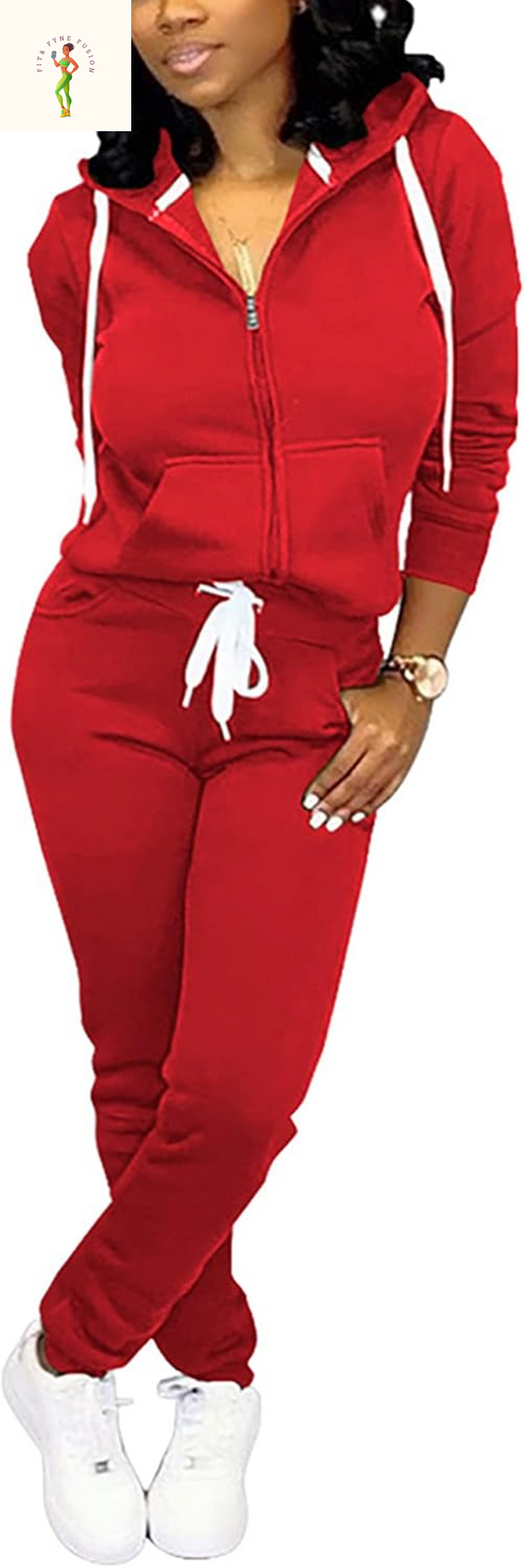 Fooullaide Sweatsuits for Women Set 2 Piece Outfit Long Sleeve Hoodies Jogging Suits Sweatpants Lounge Tracksuit with Pocket