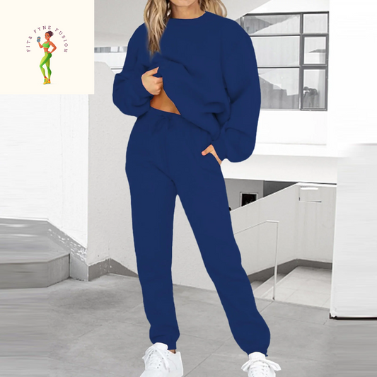 Moxiu Lounge Sets for Women Sweatsuits Sets 2024 Vintage Ethnic Style Printed Two Piece Outfit Long Sleeve Pant Jogging Suits plus Size Workout Athletic Tracksuits