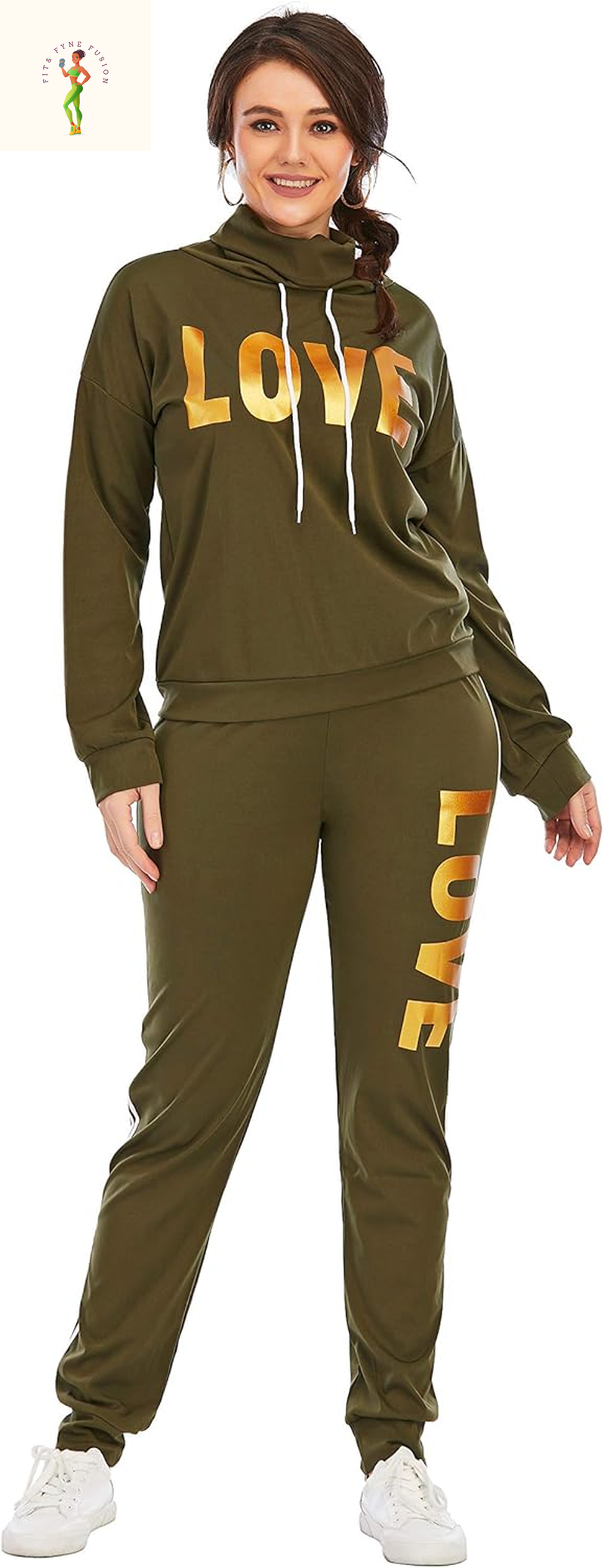 Ksotutm Two Piece Outfits for Women Zipper Printed Short Sleeve Tops Long Pants Set Matching Sets