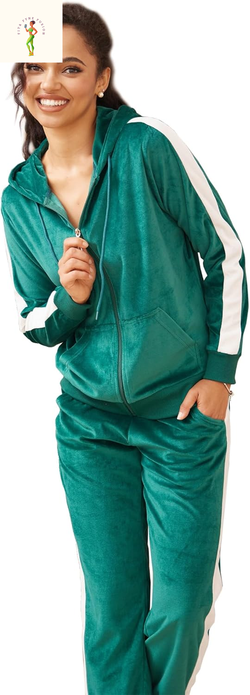 Gary Com 2 PCS Outfits Women'S Fleece Sherpa Lined Sweatsuits Long Sleeve Hoodie and Sweat Pants Winter Warm Tracksuit Set