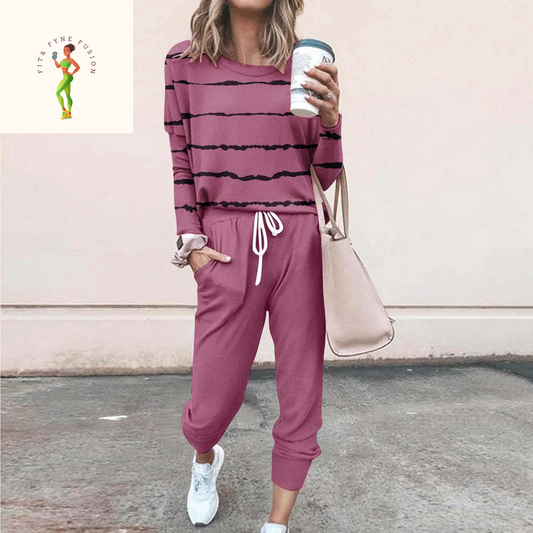 Moxiu Lounge Sets for Women Sweatsuits Sets 2024 Vintage Ethnic Style Printed Two Piece Outfit Long Sleeve Pant Jogging Suits plus Size Workout Athletic Tracksuits