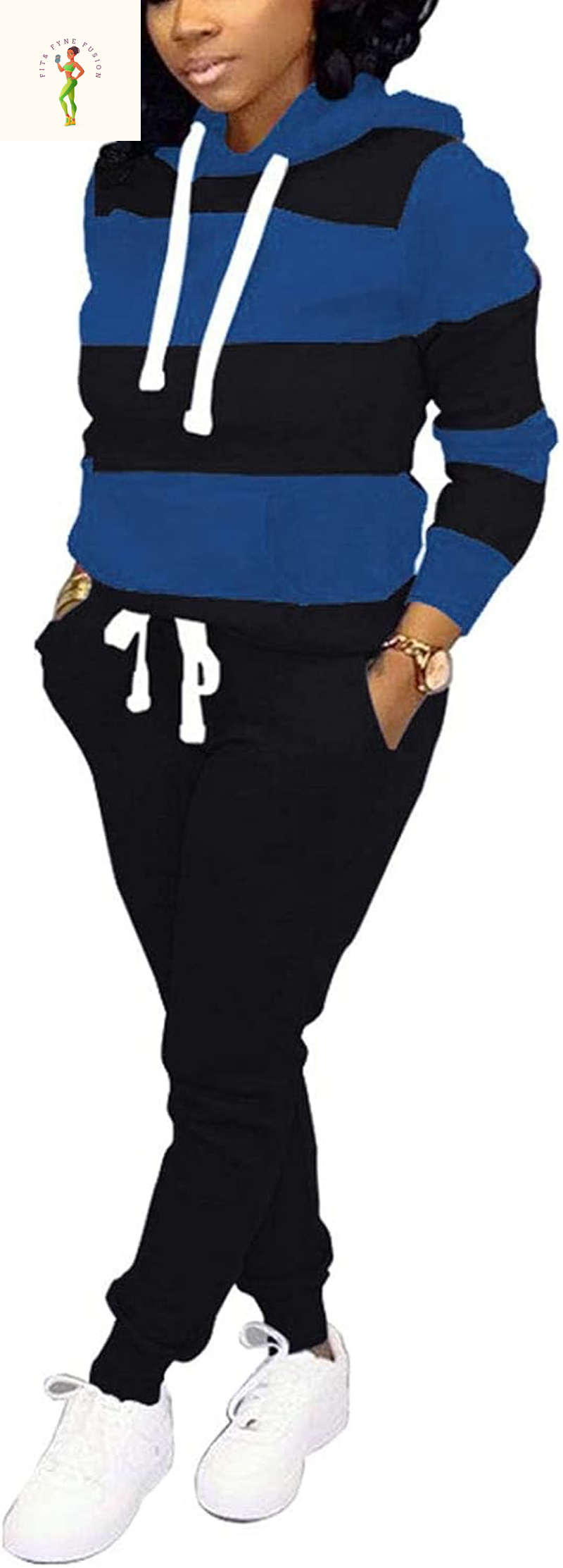 AOMONI 2 Piece Outfits for Women Casual Hooded Long Sleeve Drawstring Jogging Suits Tracksuits