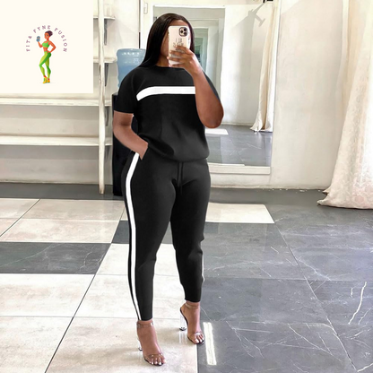 Remxi Workout Sets for Women Two Piece Outfits Jogging Sweat Suits Tops and Long Sweatpants Set Workout Tracksuit