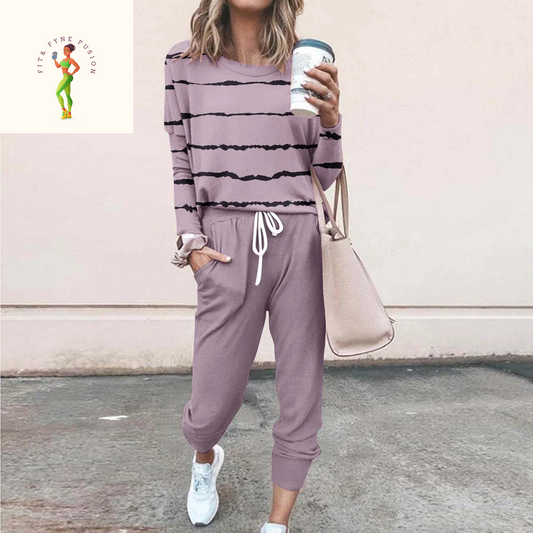 Moxiu Lounge Sets for Women Sweatsuits Sets 2024 Vintage Ethnic Style Printed Two Piece Outfit Long Sleeve Pant Jogging Suits plus Size Workout Athletic Tracksuits