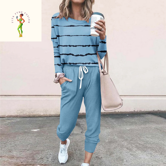 Moxiu Lounge Sets for Women Sweatsuits Sets 2024 Vintage Ethnic Style Printed Two Piece Outfit Long Sleeve Pant Jogging Suits plus Size Workout Athletic Tracksuits