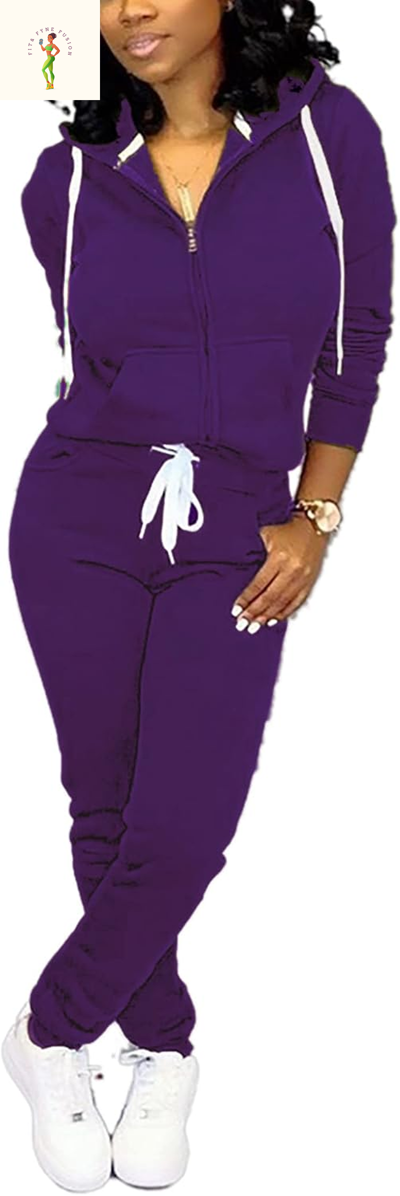 Fooullaide Sweatsuits for Women Set 2 Piece Outfit Long Sleeve Hoodies Jogging Suits Sweatpants Lounge Tracksuit with Pocket