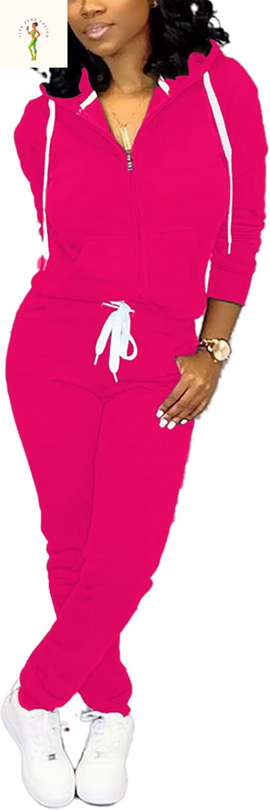 Fooullaide Sweatsuits for Women Set 2 Piece Outfit Long Sleeve Hoodies Jogging Suits Sweatpants Lounge Tracksuit with Pocket