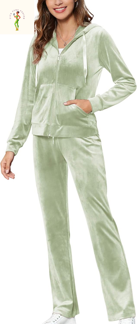 Messbebe Womens Sports Outfits Set 2 Piece Tracksuits for Women Workout Sweatsuits Long Sleeve Hoodie Sweatshirt Pants