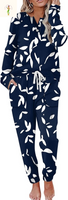 WIHOLL Two Piece Outfits for Women Lounge Sets Button down Sweatshirt Sweatpants Sweatsuits Set with Pockets