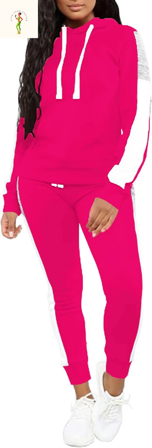 Fooullaide Sweatsuits for Women Set 2 Piece Outfit Long Sleeve Hoodies Jogging Suits Sweatpants Lounge Tracksuit with Pocket