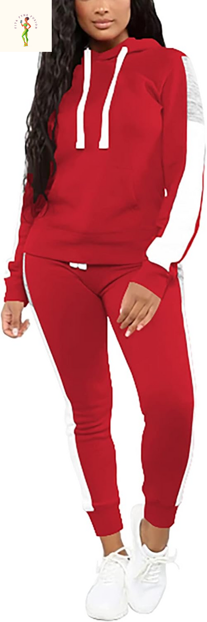 Fooullaide Sweatsuits for Women Set 2 Piece Outfit Long Sleeve Hoodies Jogging Suits Sweatpants Lounge Tracksuit with Pocket