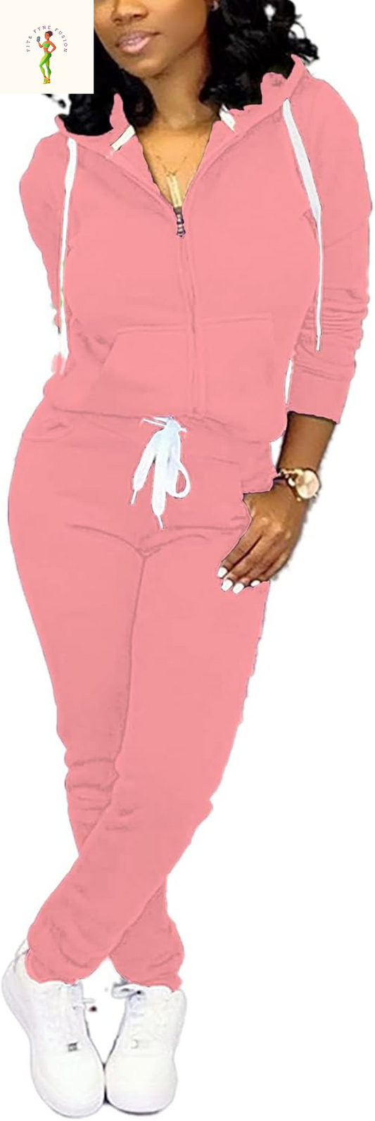 Fooullaide Sweatsuits for Women Set 2 Piece Outfit Long Sleeve Hoodies Jogging Suits Sweatpants Lounge Tracksuit with Pocket