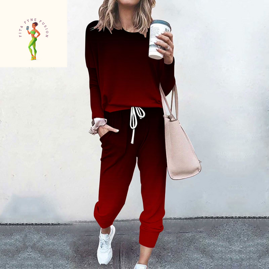 Moxiu Lounge Sets for Women Sweatsuits Sets 2024 Vintage Ethnic Style Printed Two Piece Outfit Long Sleeve Pant Jogging Suits plus Size Workout Athletic Tracksuits