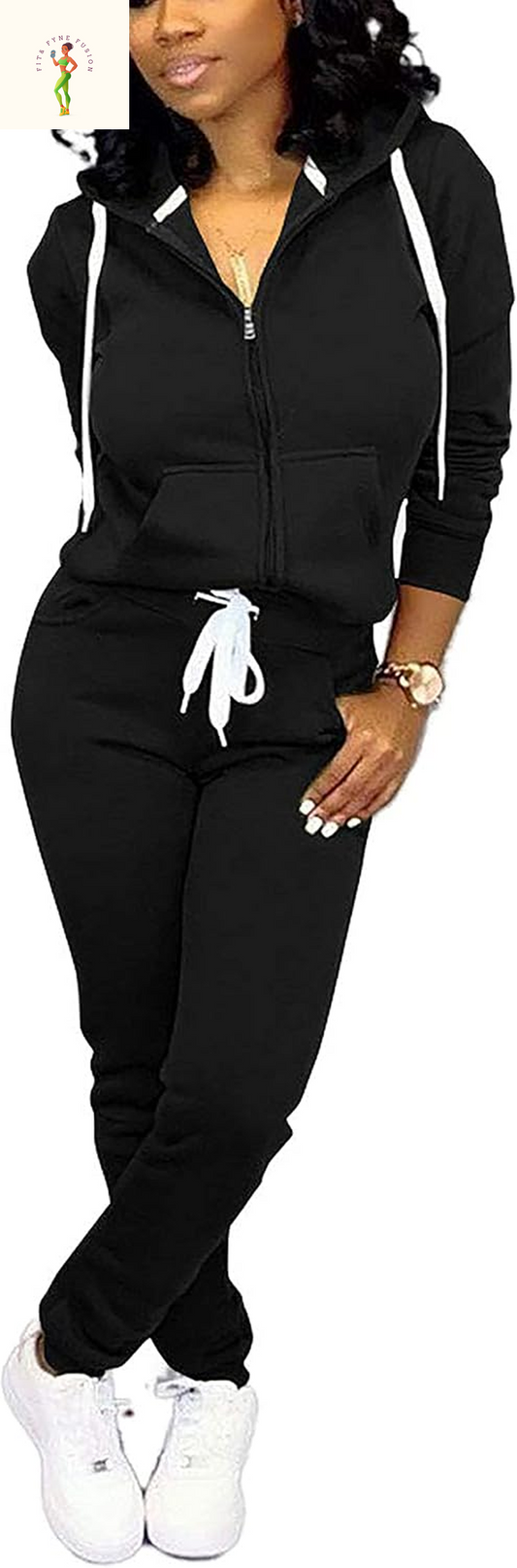 Fooullaide Sweatsuits for Women Set 2 Piece Outfit Long Sleeve Hoodies Jogging Suits Sweatpants Lounge Tracksuit with Pocket