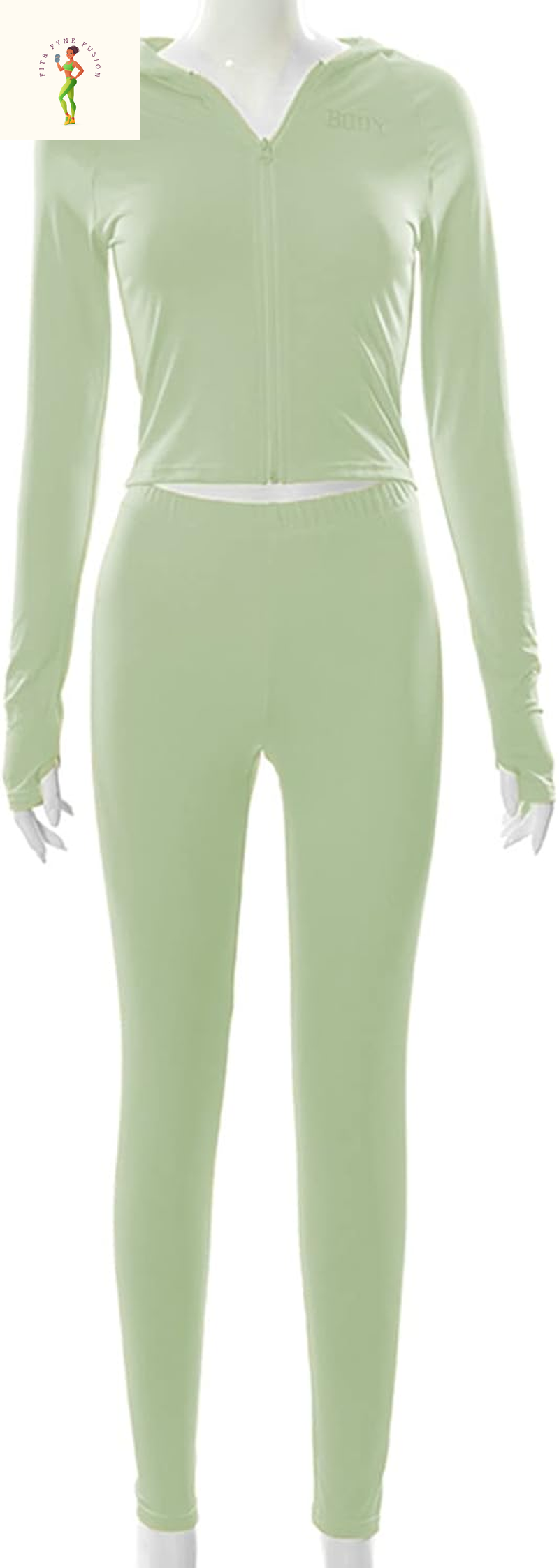 Women 2 Piece Long Sleeve Hoodie Zipper Front Tracksuit Bodycon Sweatsuit Jogger Outfits Sweatpants Sets