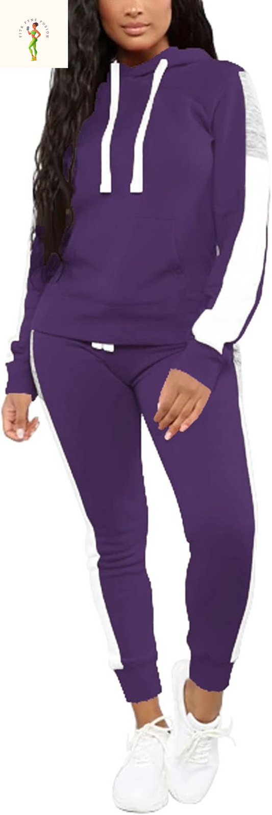 Fooullaide Sweatsuits for Women Set 2 Piece Outfit Long Sleeve Hoodies Jogging Suits Sweatpants Lounge Tracksuit with Pocket
