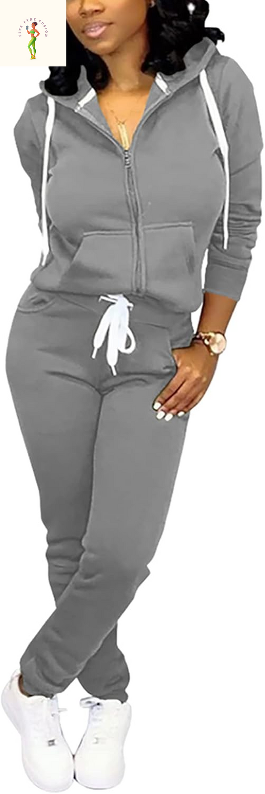 Fooullaide Sweatsuits for Women Set 2 Piece Outfit Long Sleeve Hoodies Jogging Suits Sweatpants Lounge Tracksuit with Pocket
