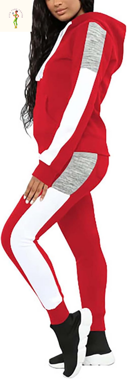 Fooullaide Sweatsuits for Women Set 2 Piece Outfit Long Sleeve Hoodies Jogging Suits Sweatpants Lounge Tracksuit with Pocket