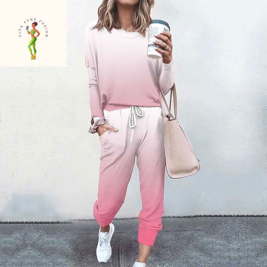 Moxiu Lounge Sets for Women Sweatsuits Sets 2024 Vintage Ethnic Style Printed Two Piece Outfit Long Sleeve Pant Jogging Suits plus Size Workout Athletic Tracksuits