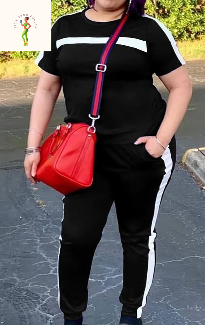 Remxi Workout Sets for Women Two Piece Outfits Jogging Sweat Suits Tops and Long Sweatpants Set Workout Tracksuit