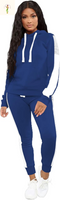 TOPSRANI Womens Two Piece Outfits Casual Sweatsuits Solid Tracksuit Jogging Sweat Suits Matching Jogger Hoodie Pants Set
