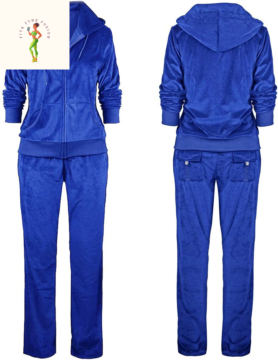 Gary Com 2 PCS Outfits Women'S Fleece Sherpa Lined Sweatsuits Long Sleeve Hoodie and Sweat Pants Winter Warm Tracksuit Set