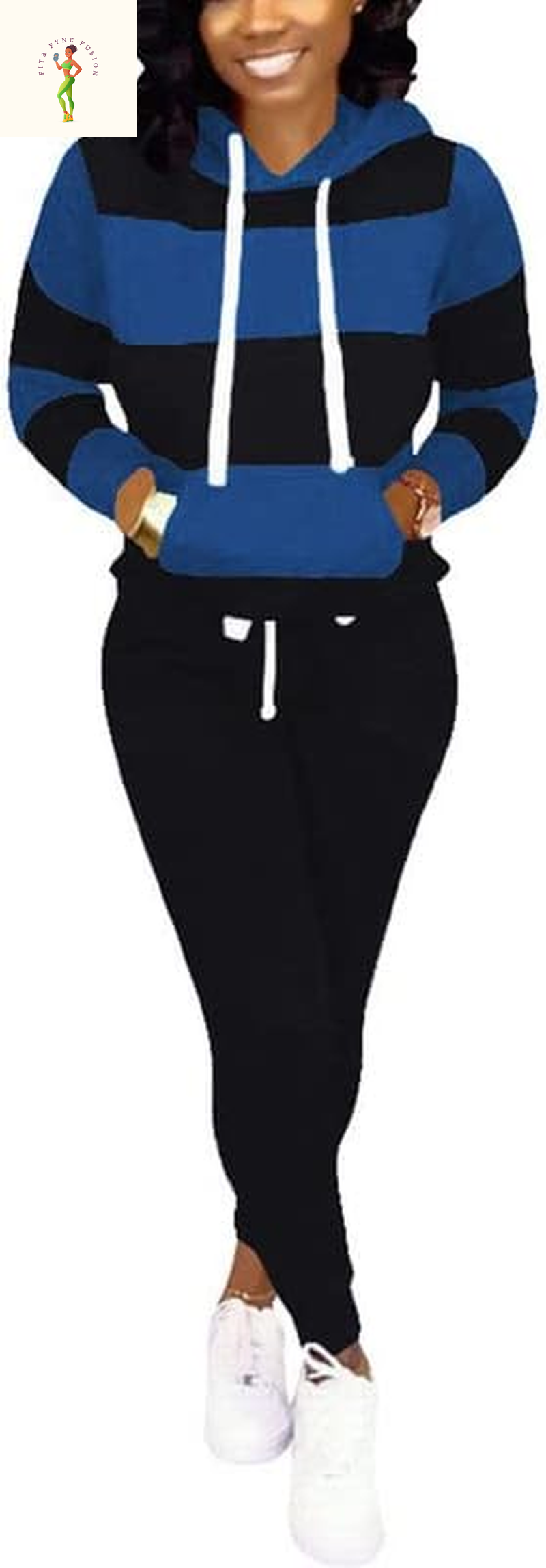 AOMONI 2 Piece Outfits for Women Casual Hooded Long Sleeve Drawstring Jogging Suits Tracksuits